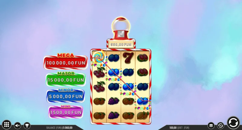 Sweet Candy Cash Stash - fitur cash collector sedang beraksi